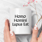 Kubek z nadrukiem "Homo Homini Lupus Est" v2
