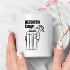 Kubek świąteczny z GĄSKĄ - "WESOŁYCH ŚWIĄT"