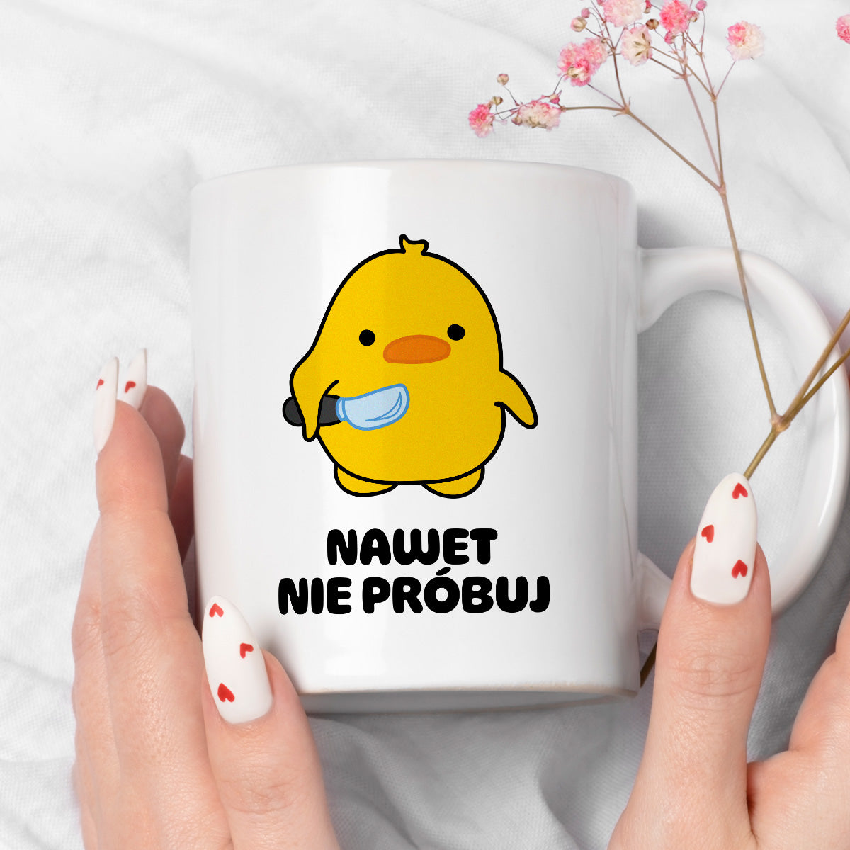 Kubek z nadrukiem - "Nawet nie próbuj"