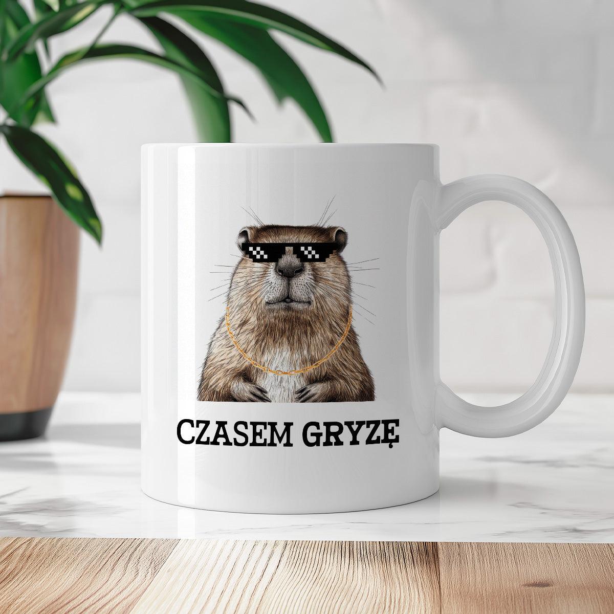 Kubek z nadrukiem "Czasem gryzę"