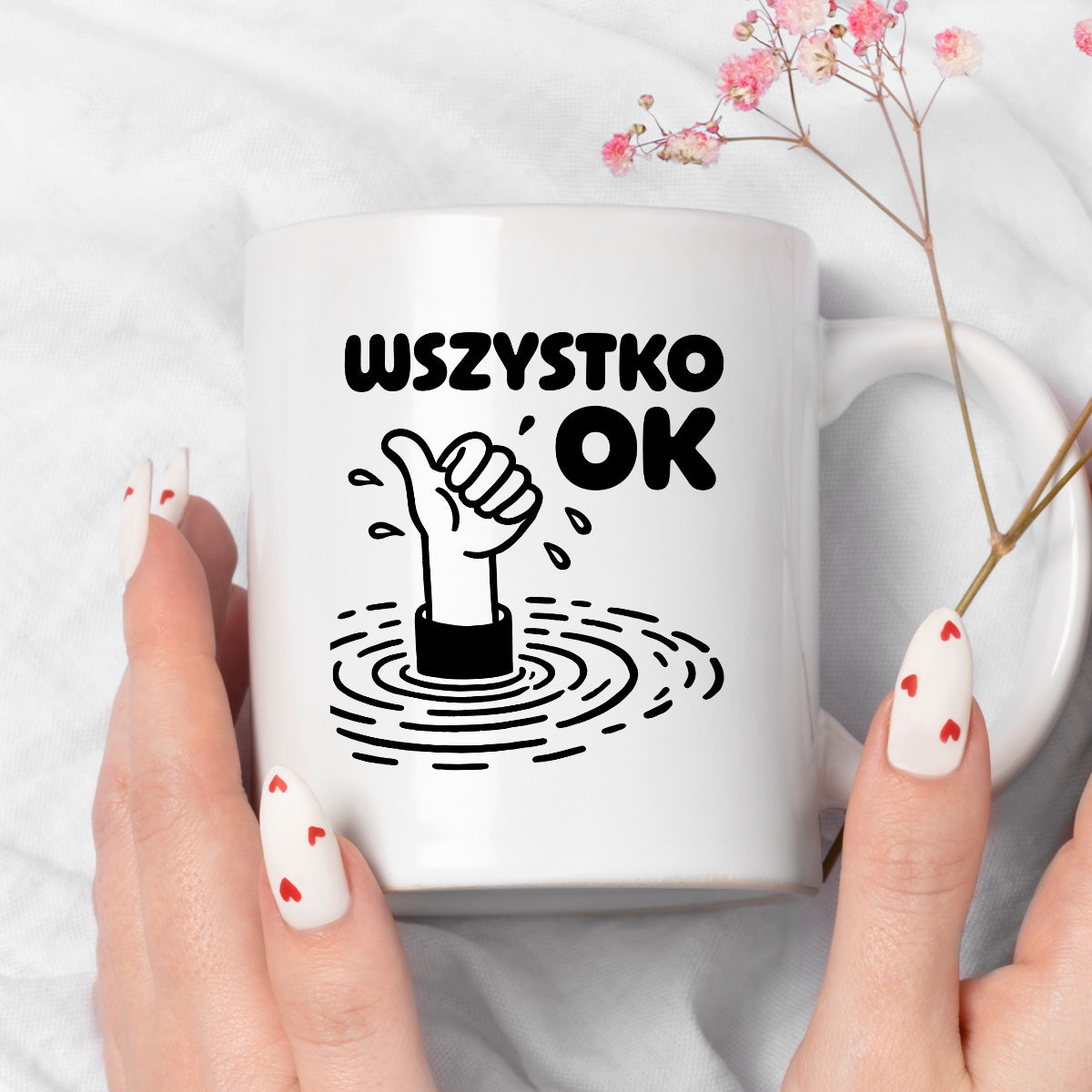 Kubek z nadrukiem - "Wszystko OK (prawie)"
