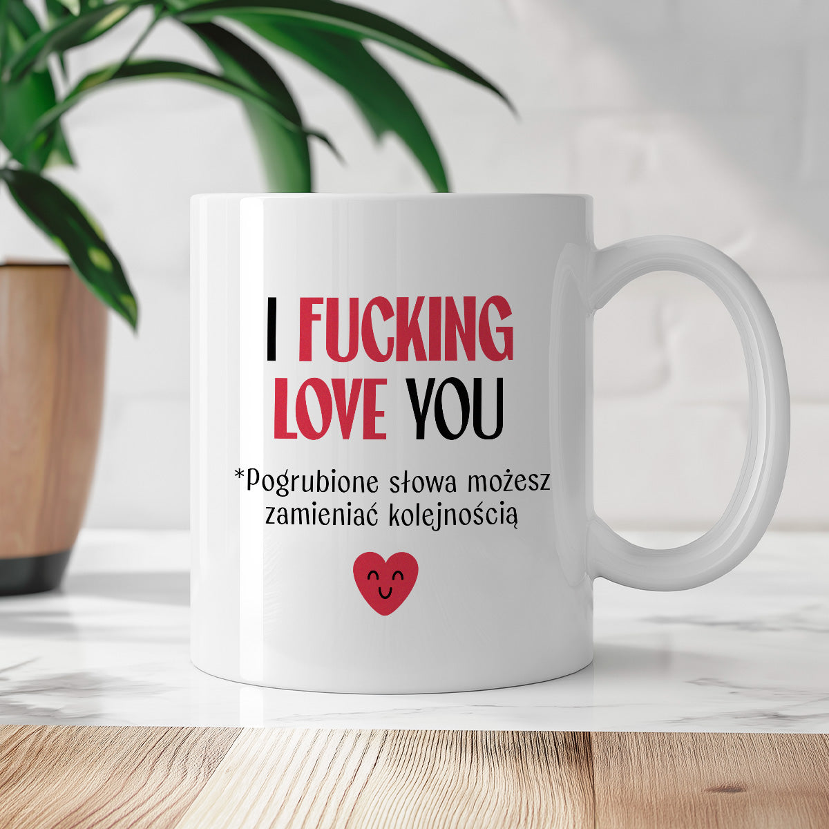 Kubek z nadrukiem "I fucking love you" [wersja PL] - WALENTYNKI