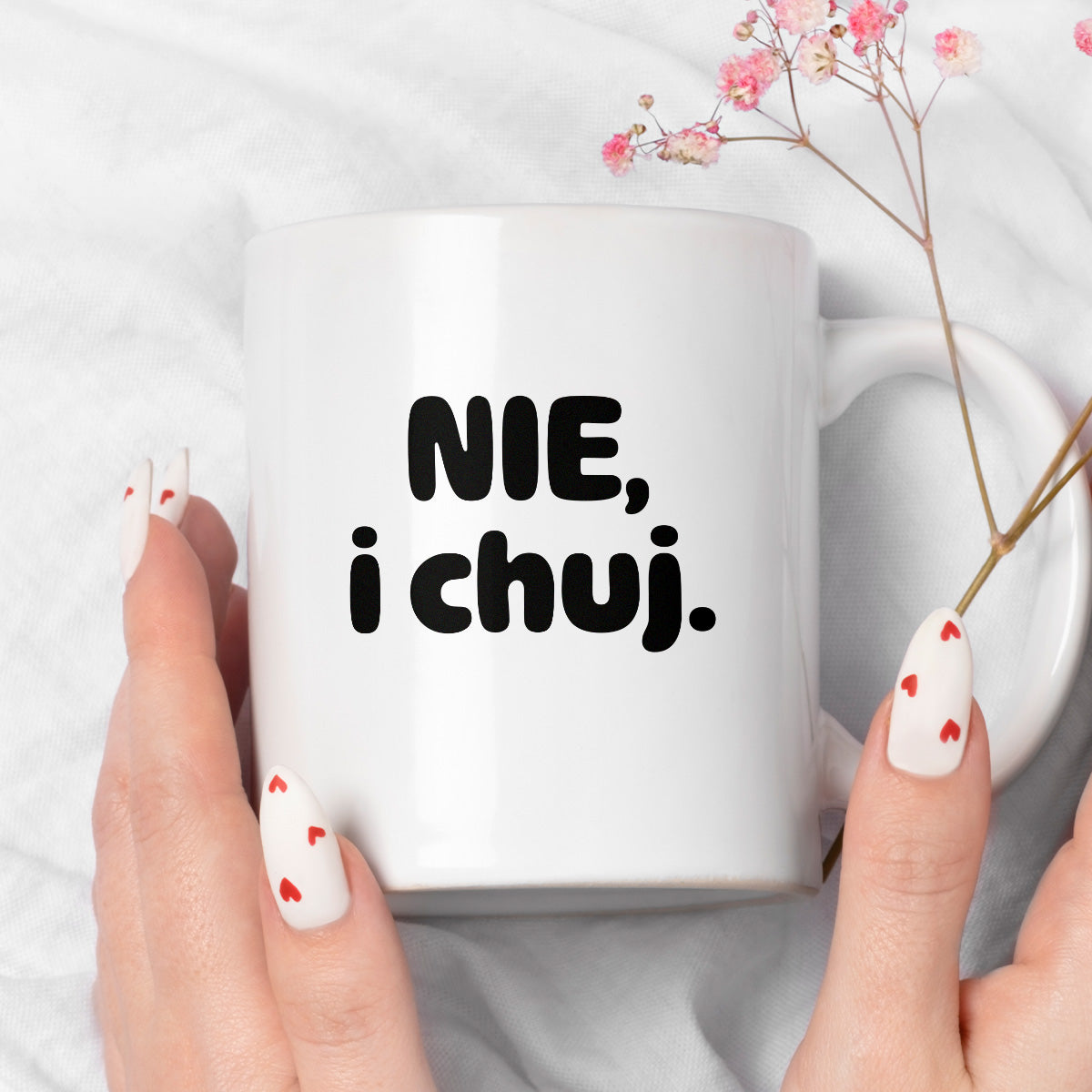 Kubek z nadrukiem - "NIE, i chuj."