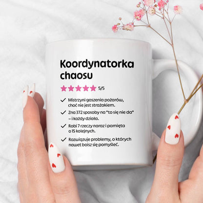 Kubek z nadrukiem "Koordynatorka chaosu"