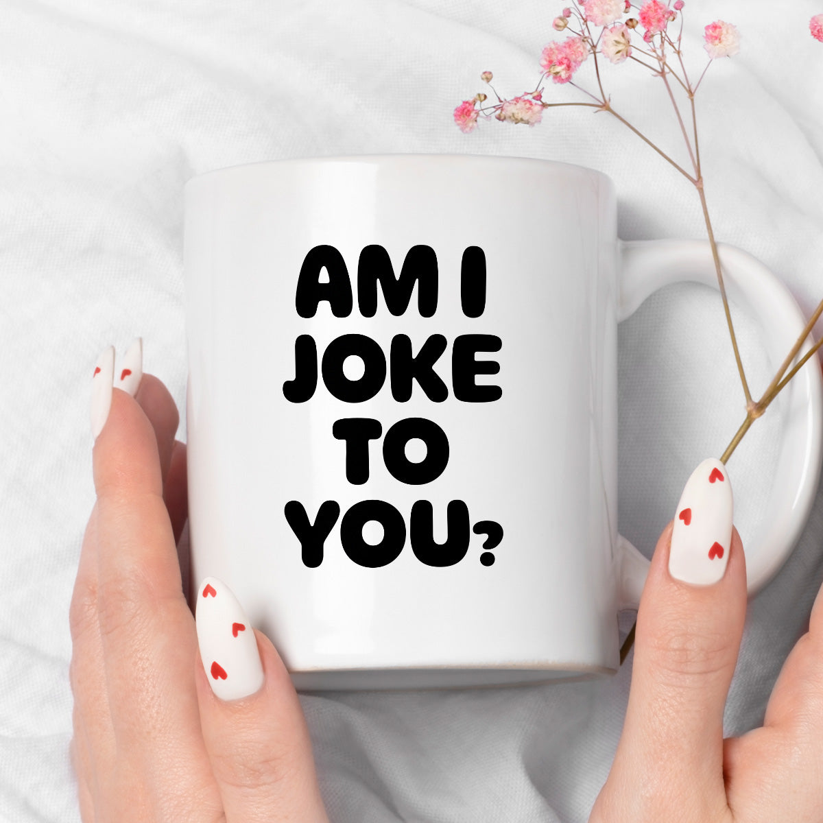 Kubek z nadrukiem - "AM I JOKE TO YOU?"