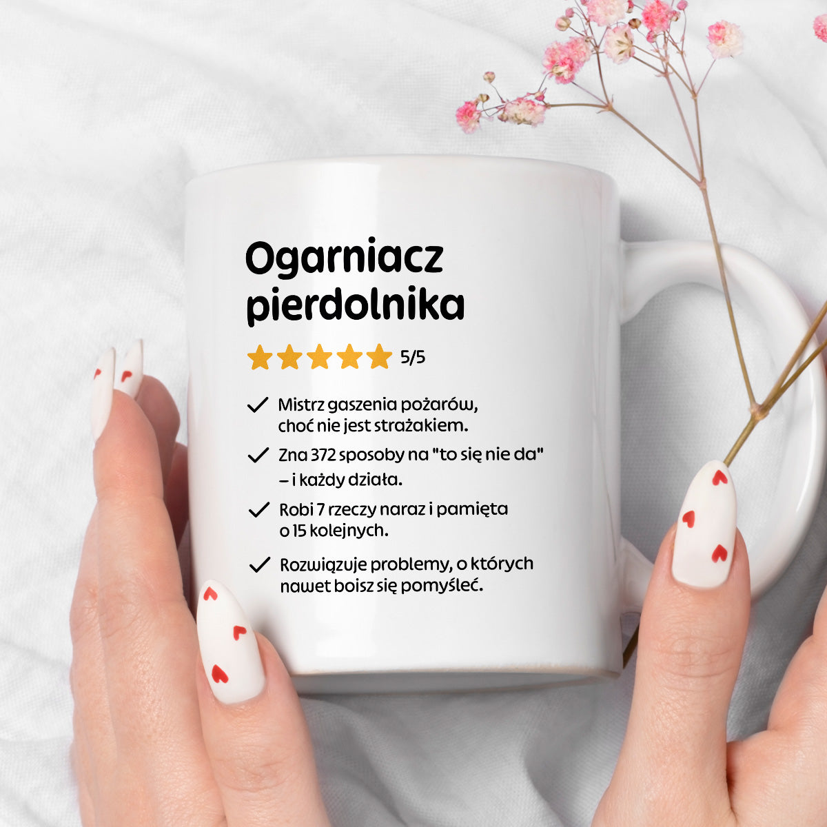 Kubek z nadrukiem "Ogarniacz pierdolnika"