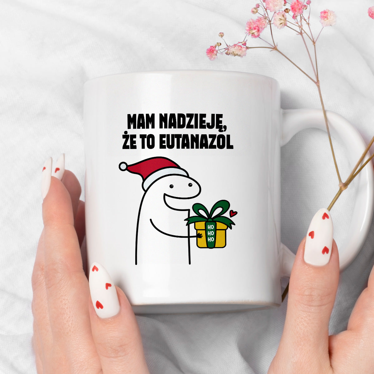 Kubek świąteczny mem "Mam nadzieję, że to Eutanazol"