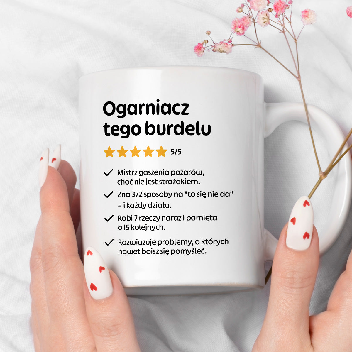 Kubek z nadrukiem "Ogarniacz tego burdelu"