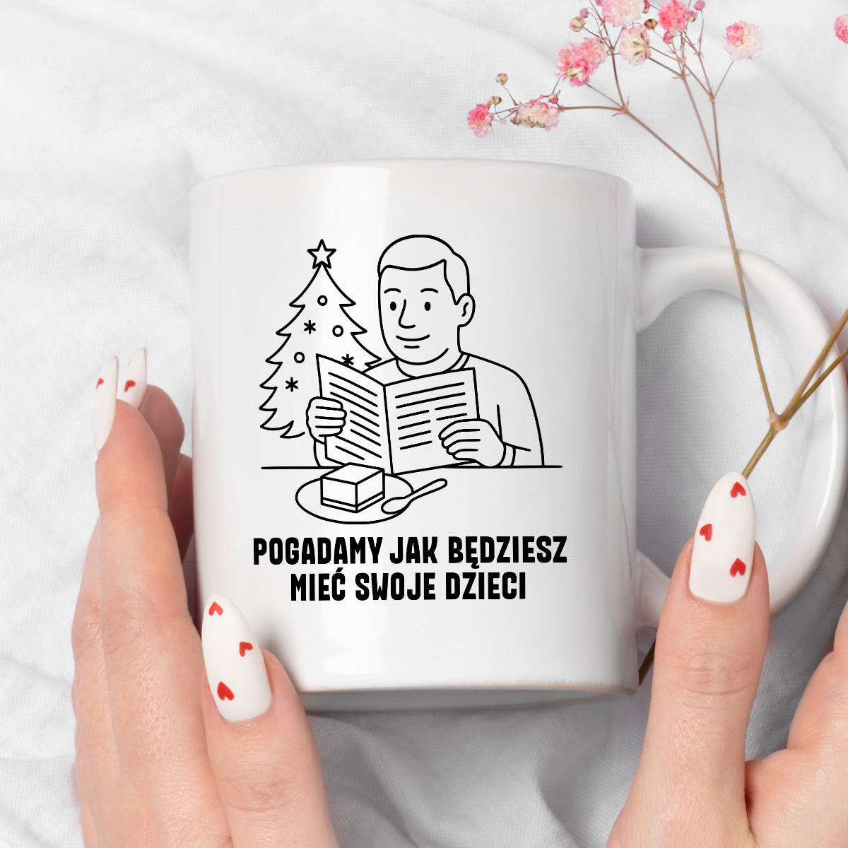 Kubek świąteczny z cytatem TATY - "Pogadamy jak będziesz mieć swoje dzieci"