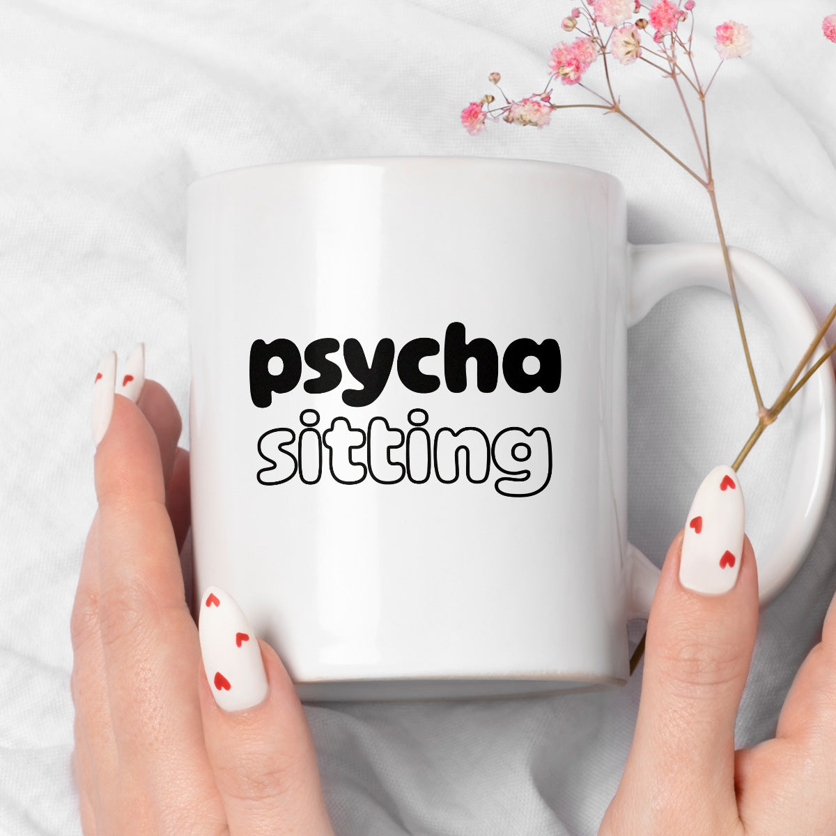 Kubek z nadrukiem - "Psycha sitting"