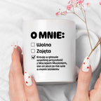 Kubek z nadrukiem "Mój status"