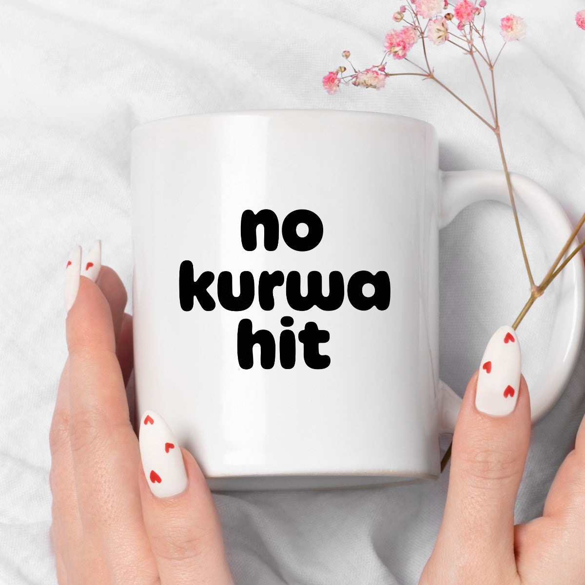 Kubek z nadrukiem - "no kurwa hit"