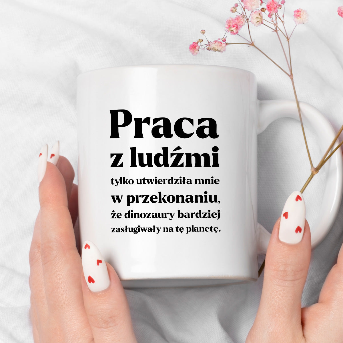 Kubek z nadrukiem - "PRACA Z LUDŹMI"