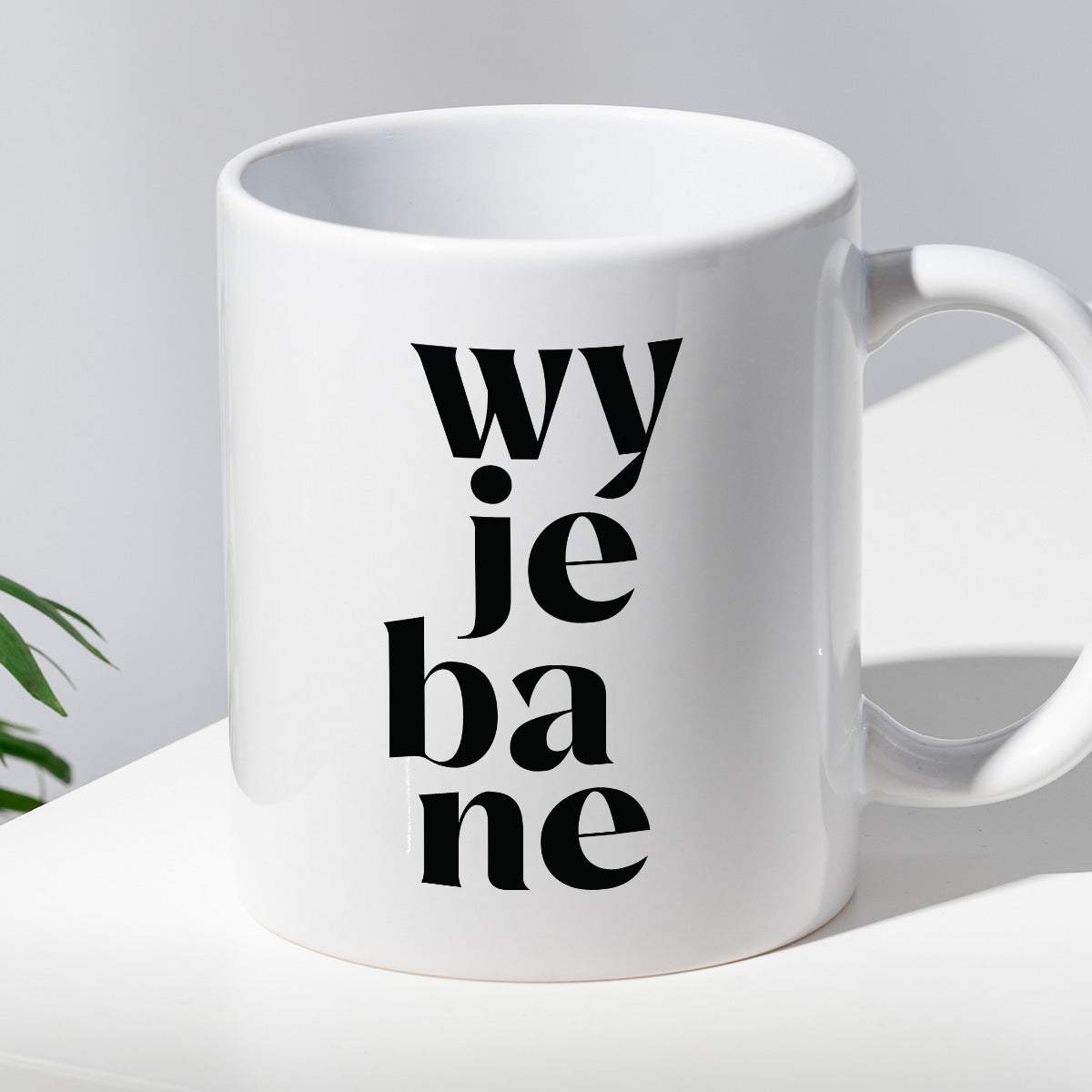 Kubek z nadrukiem "wy je ba ne"