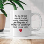 Kubek z nadrukiem "Nie ma na tym świecie drugiej osoby, chrapiącej jak