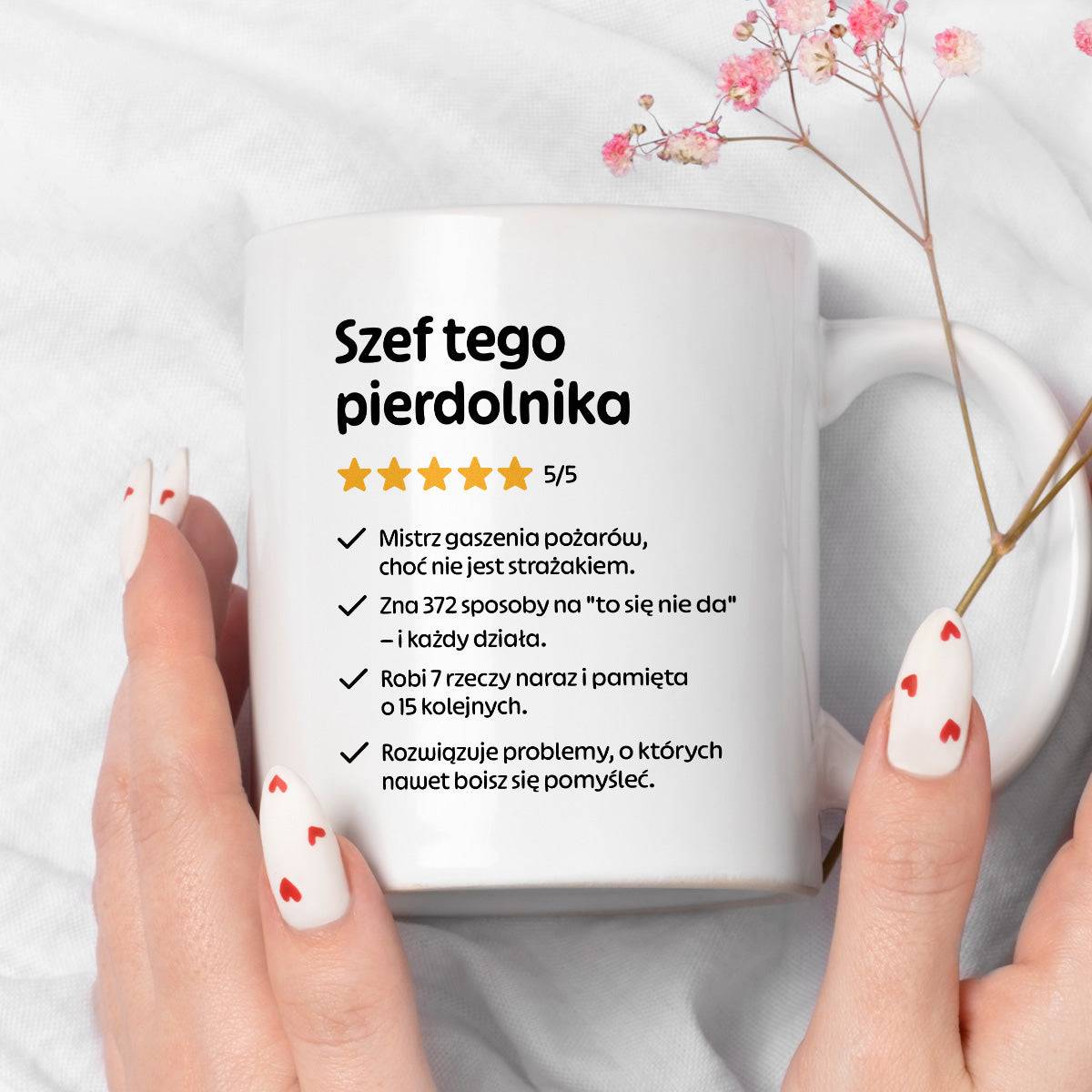 Kubek z nadrukiem "Szef tego pierdolnika"