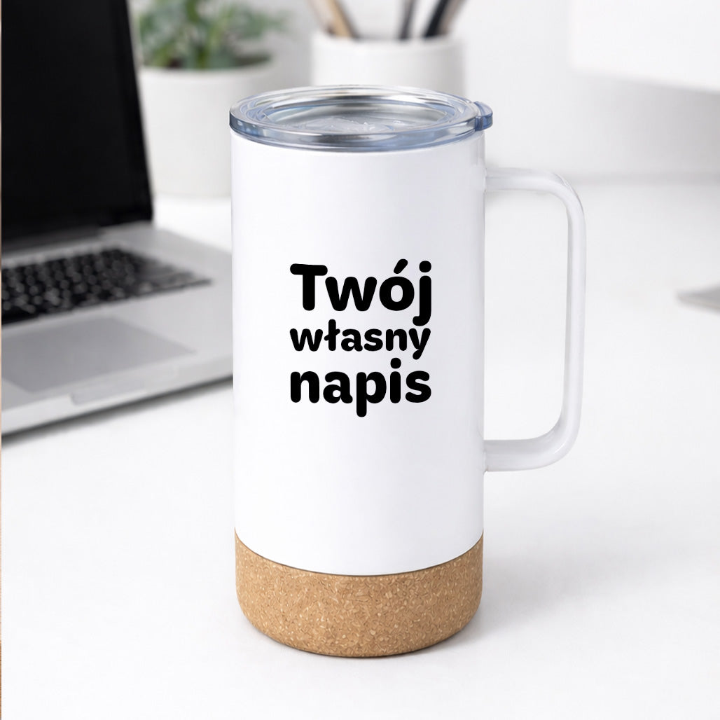 Kubek termiczny PREMIUM 500 ml z własnym napisem - V