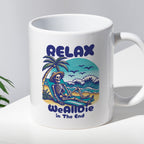Kubek z nadrukiem "Relax, we all die in the end"