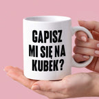 Kubek z nadrukiem "Gapisz mi się na kubek?"