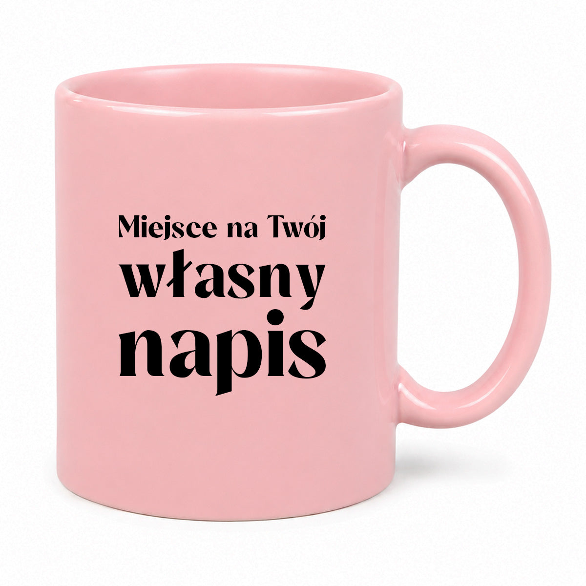 Kubek różowy z własnym napisem