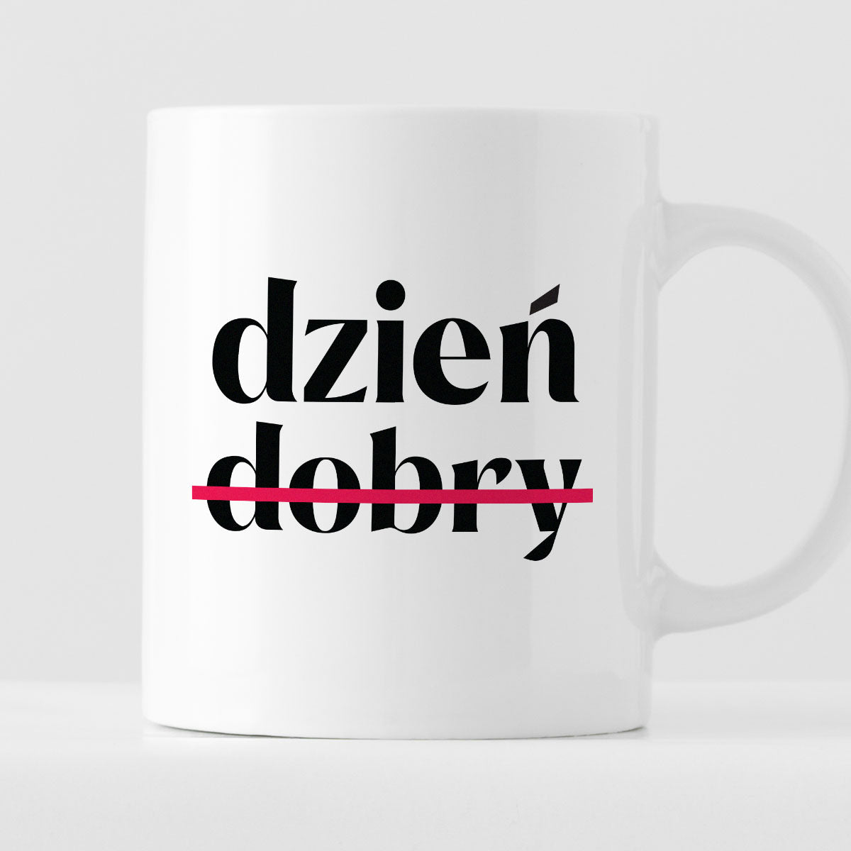 Kubek z nadrukiem "dzień (nie)dobry"