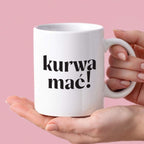 Kubek z nadrukiem "kurwa mać!" 330 ml