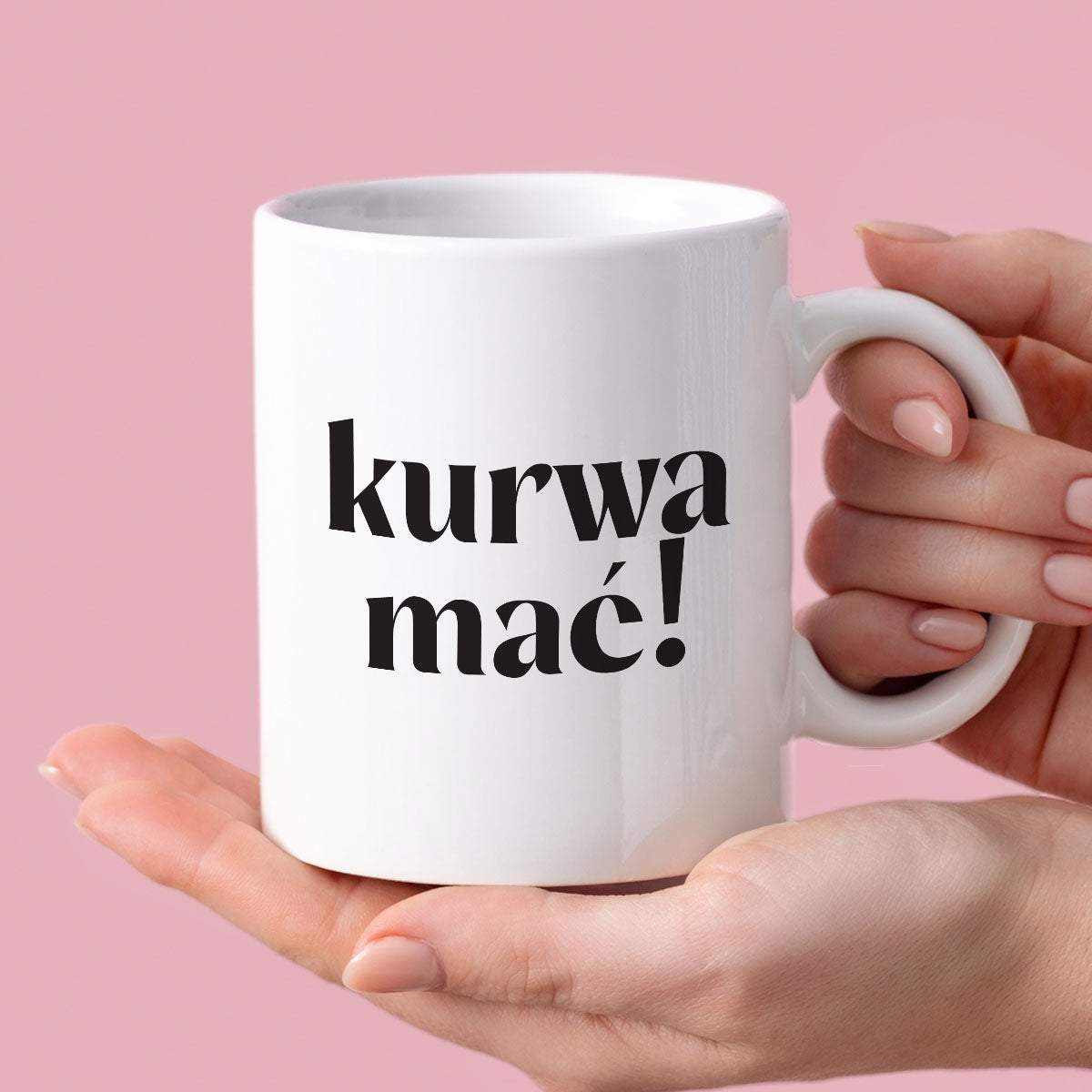 Kubek z nadrukiem "kurwa mać!" 330 ml