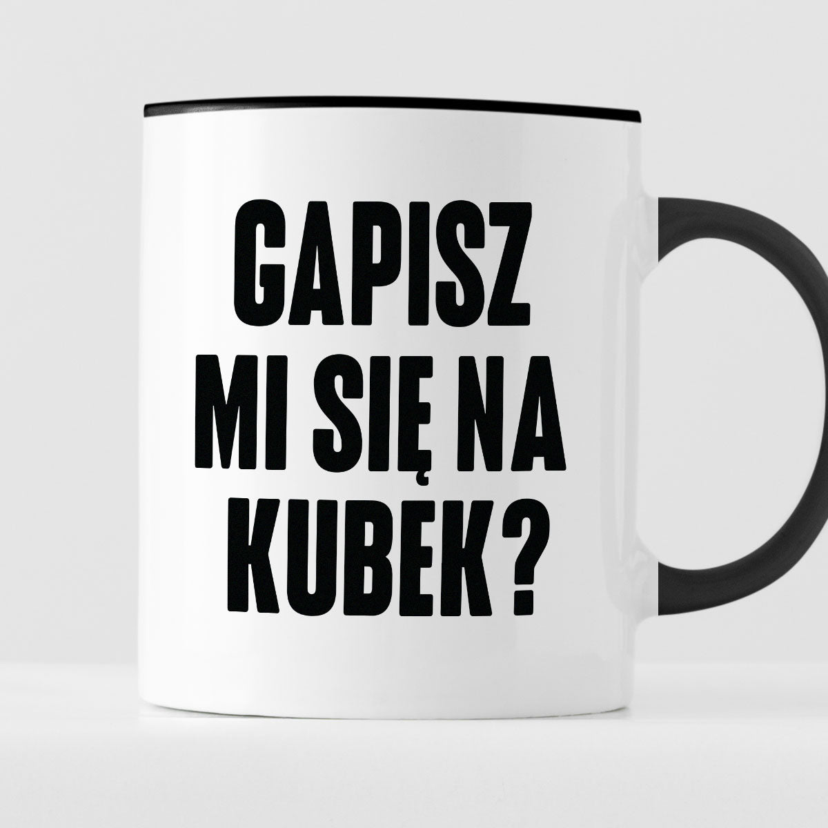 Kubek z nadrukiem "Gapisz mi się na kubek?"