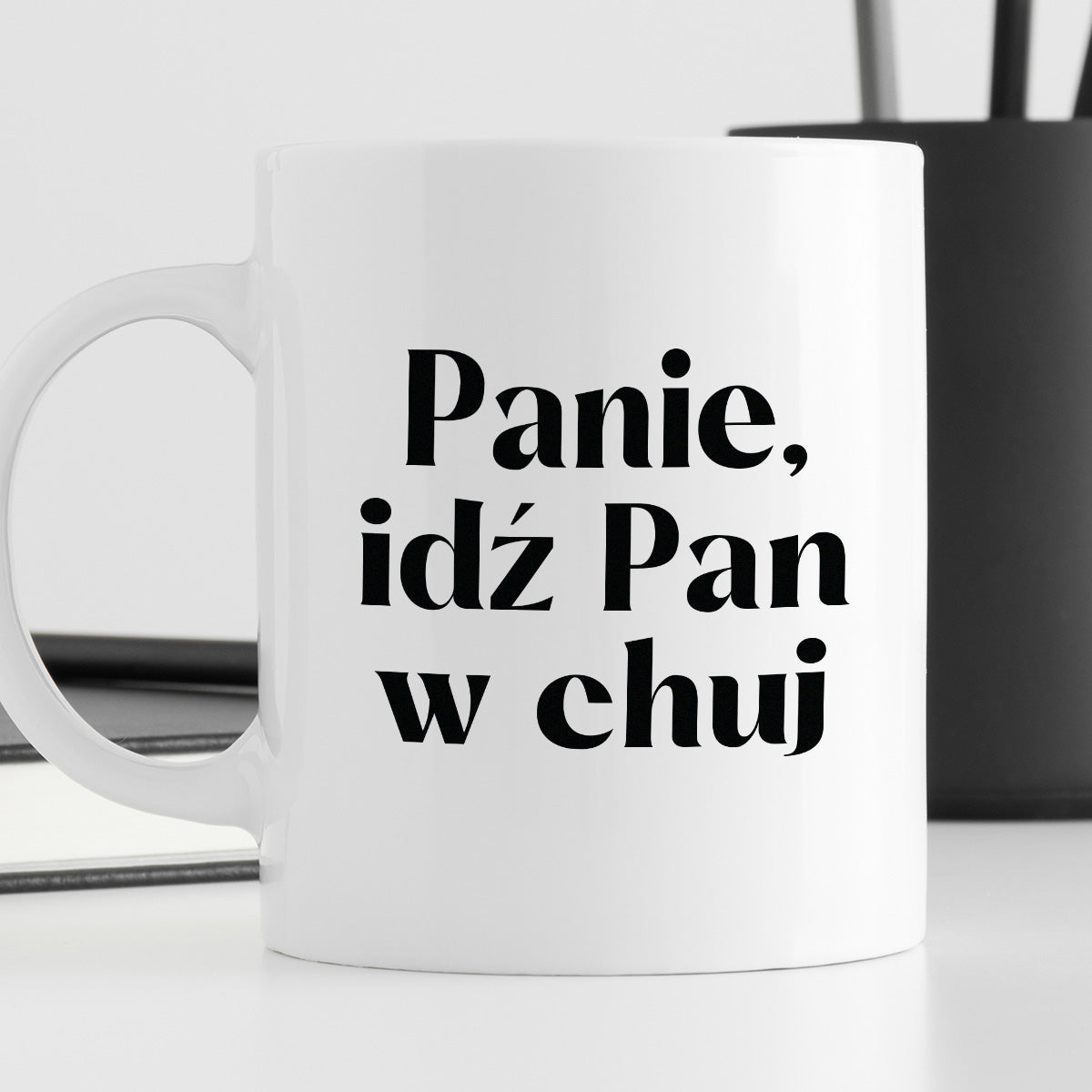 Kubek z nadrukiem "Panie, idź Pan w chuj"