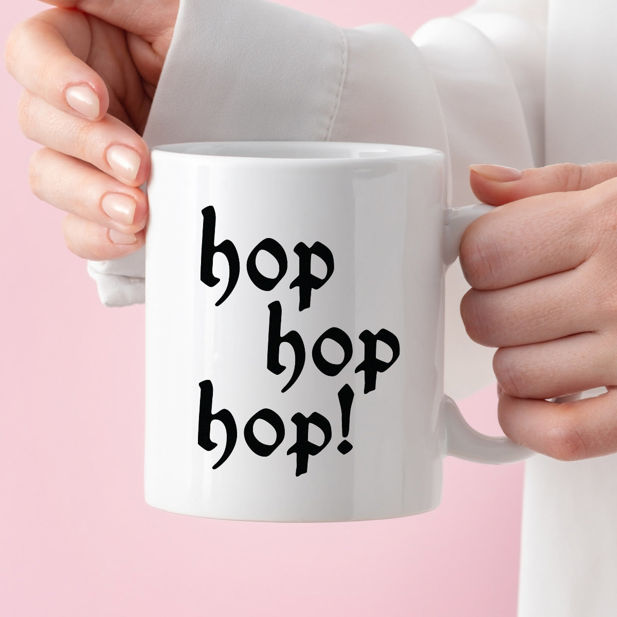 Kubek z nadrukiem "hop, hop, hop!"