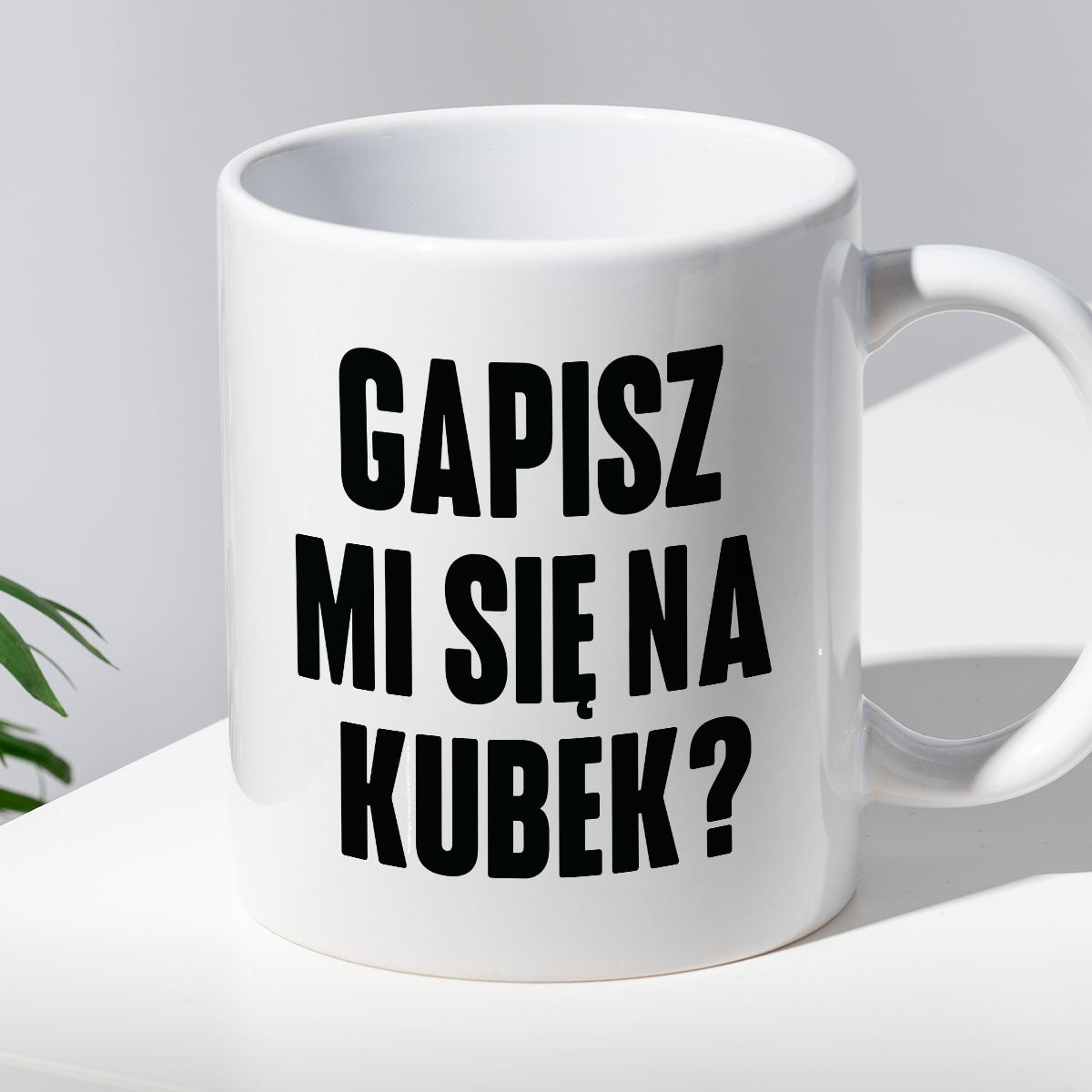 Kubek z nadrukiem "Gapisz mi się na kubek?"