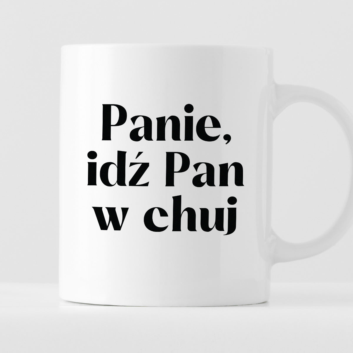 Kubek z nadrukiem "Panie, idź Pan w chuj"