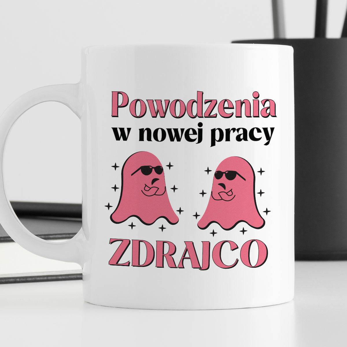 Kubek z nadrukiem "Powodzenia w nowej pracy ZDRAJCO"