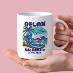 Kubek z nadrukiem "Relax, we all die in the end"