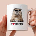 Kubek z nadrukiem "I love BOBER"