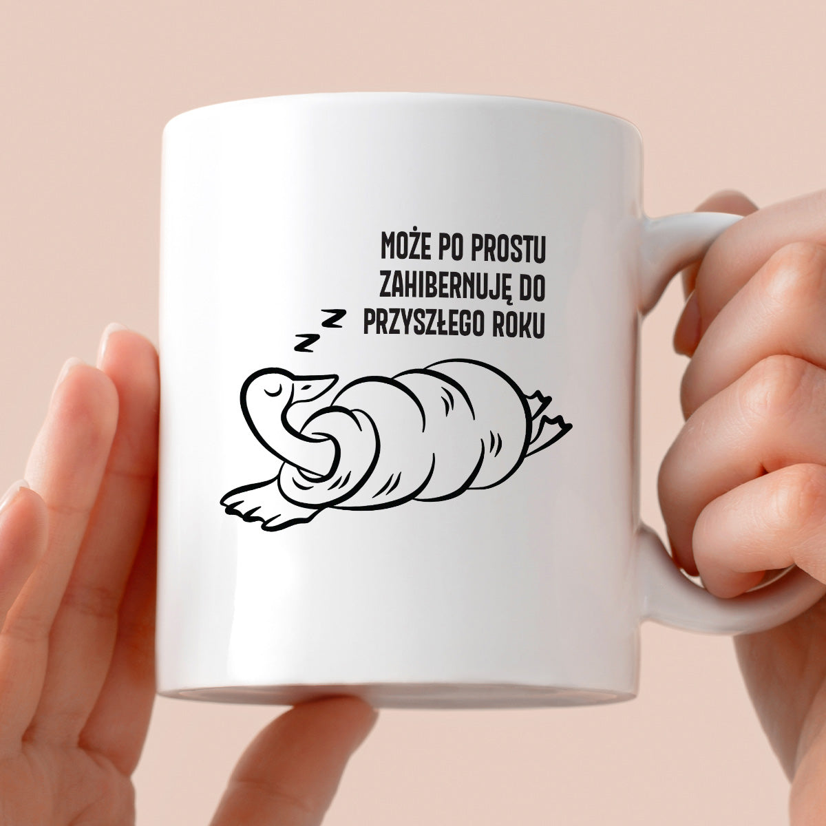 Kubek świąteczny z GĄSKĄ - "MOŻE PO PROSTU ZAHIBERNUJĘ DO PRZYSZŁEGO ROKU"