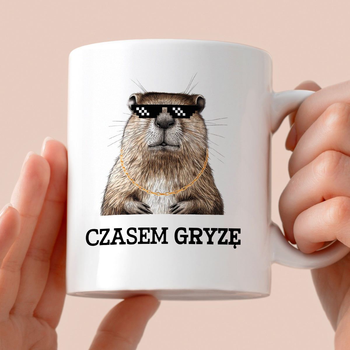 Kubek z nadrukiem "Czasem gryzę"