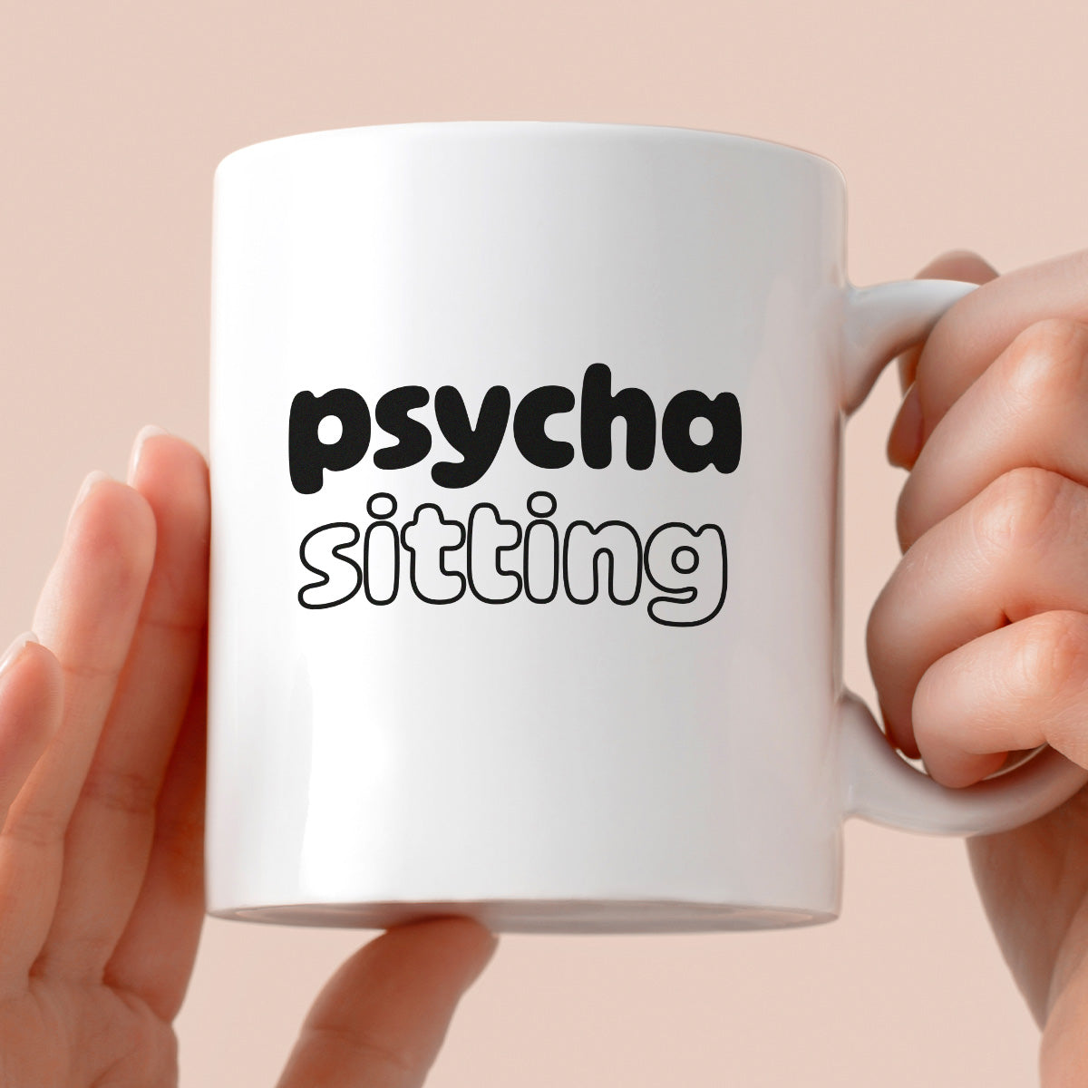 Kubek z nadrukiem - "Psycha sitting"