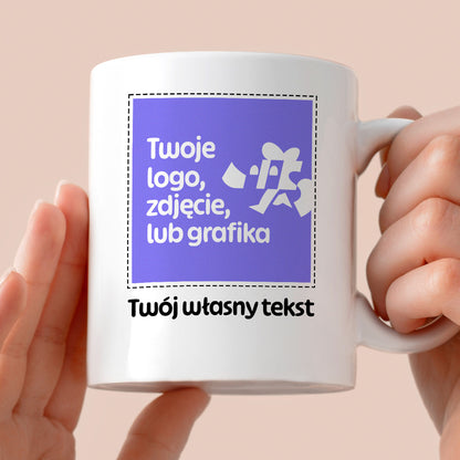 Kubek spersonalizowany z własnym zdjęciem / grafiką i podpisem