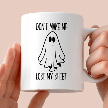 Kubek z nadrukiem "Don't make me loose my sheet" HALLOWEEN 🎃
