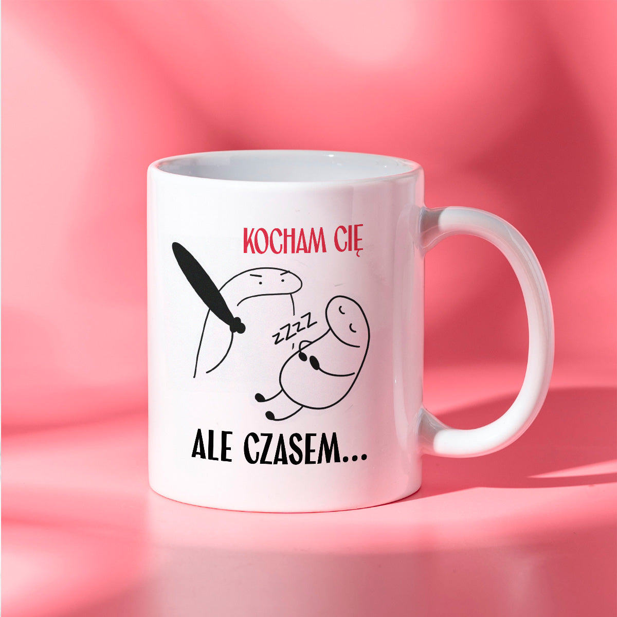 Kubek z nadrukiem "Kocham Cię, ale czasem..." - WALENTYNKI