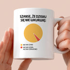 Kubek z nadrukiem - "Szanse, że dzisiaj się nie wkurwię" - WYKRES II