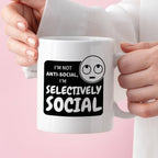 Kubek z nadrukiem "I’m not anti-social, I’m selectively social"