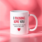 Kubek z nadrukiem "I fucking love you" [wersja EN] - WALENTYNKI