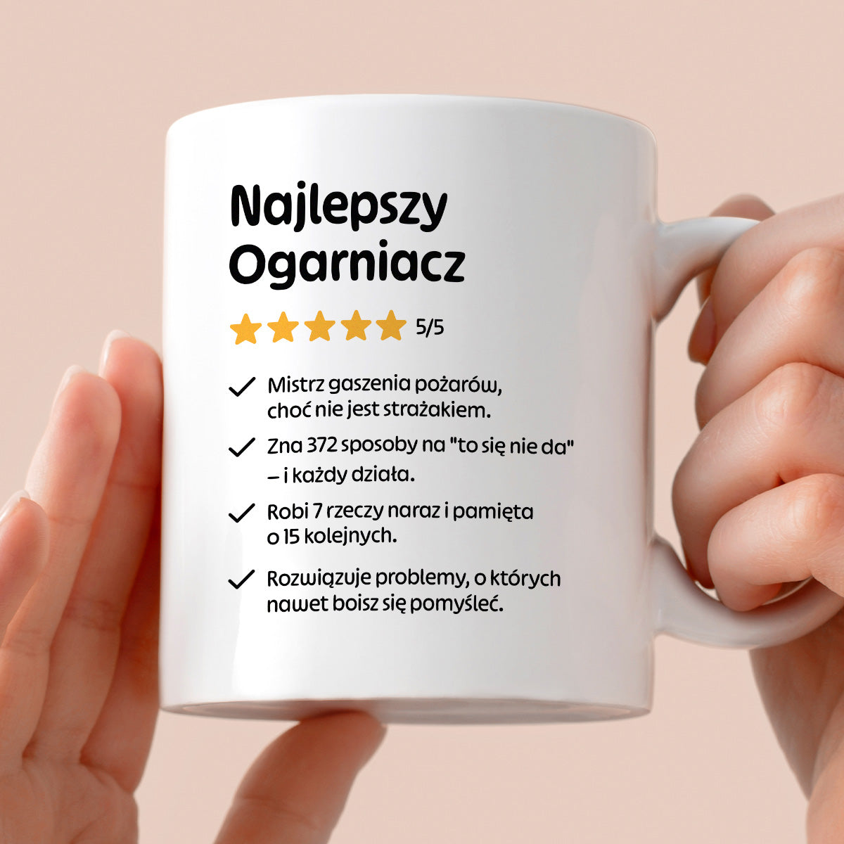Kubek z nadrukiem "Najlepszy Ogarniacz"