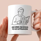 Kubek z nadrukiem "Jak mnie ząb bolał to go wyrwałem" - Cytaty TATY - DZIEŃ TATY