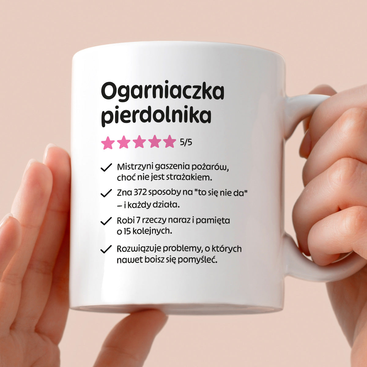 Kubek z nadrukiem "Ogarniaczka pierdolnika"