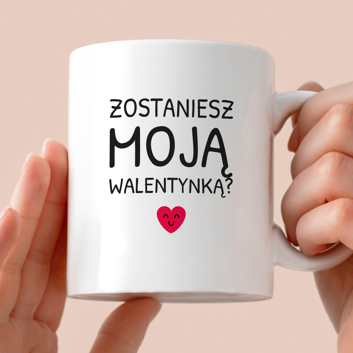 Kubek z nadrukiem - "Zostaniesz moja Walentynką?"