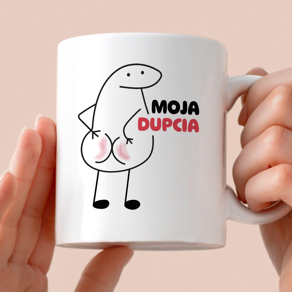 Kubek z nadrukiem "Moja dupcia"