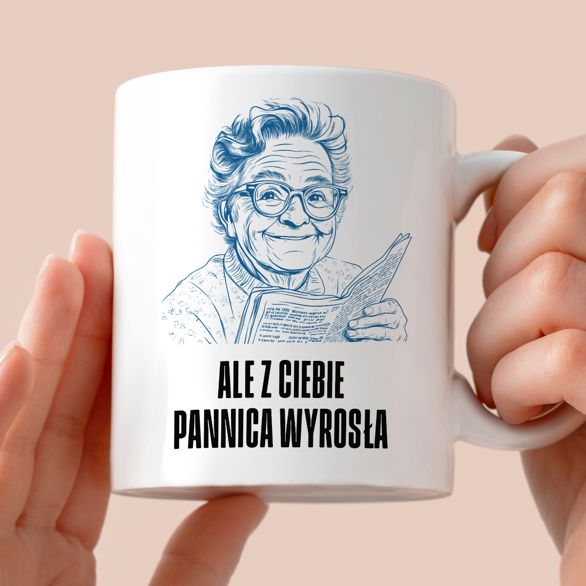 Kubek z cytatem Dziadka "Ale z Ciebie Pannica wyrosła"